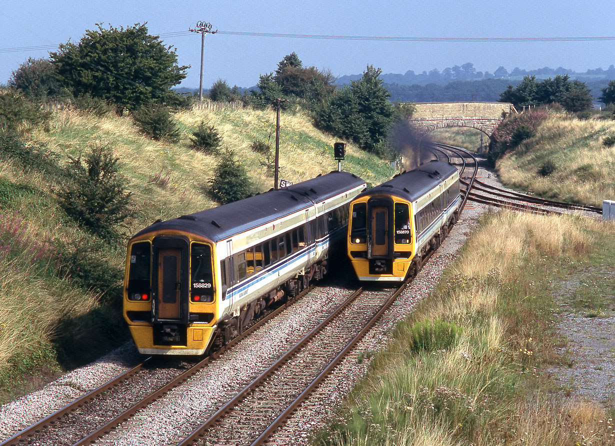 158829 & 158870 Hawkeridge Junction 19 August 1993