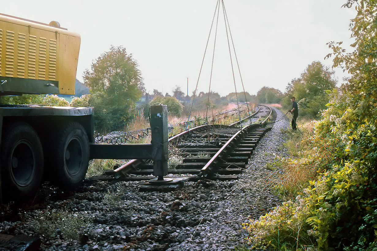 Track lifting at Gotherington 14 October 1979