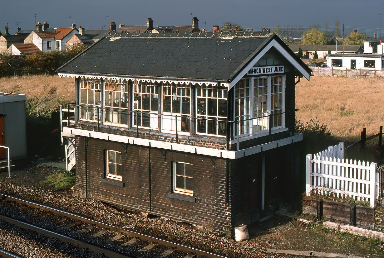 March West Junction Signal Box 4 November 1986
