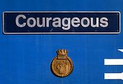50032 Courageous Nameplate 25 September 1987